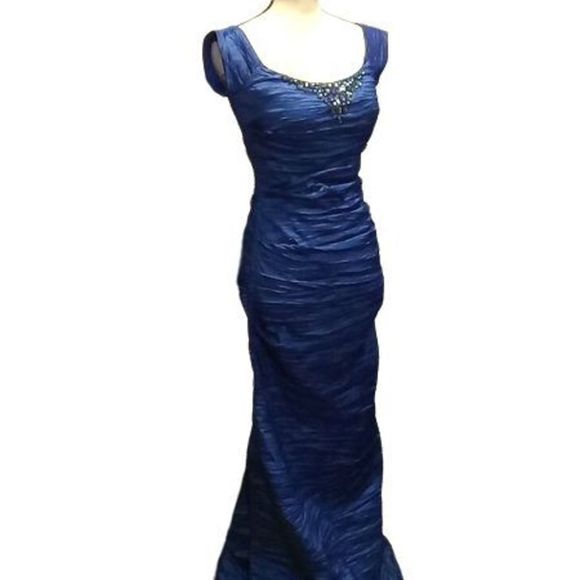Alex Evenings Royal Blue Evening Prom Dress Women's Size 6 - Picture 3 of 7